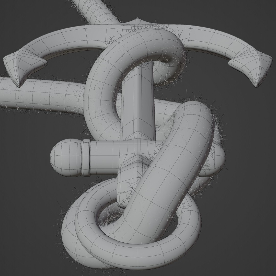 Anchor 3D Model – High Poly Industrial Watercraft Asset, Blender, FBX, OBJ - View 14