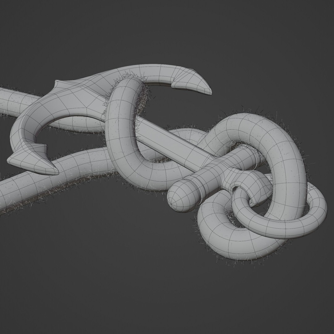 Anchor 3D Model – High Poly Industrial Watercraft Asset, Blender, FBX, OBJ - View 15