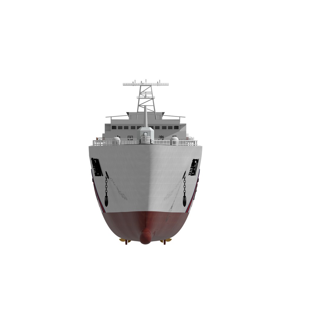 China Coast Guard Jingyi 01 Hospital Ship 3D Model – High Poly Game Asset, FBX, OBJ - View 16