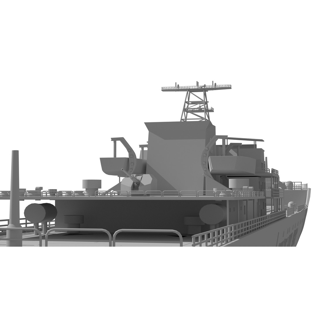 China Coast Guard Jingyi 01 Hospital Ship 3D Model – High Poly Game Asset, FBX, OBJ - View 32