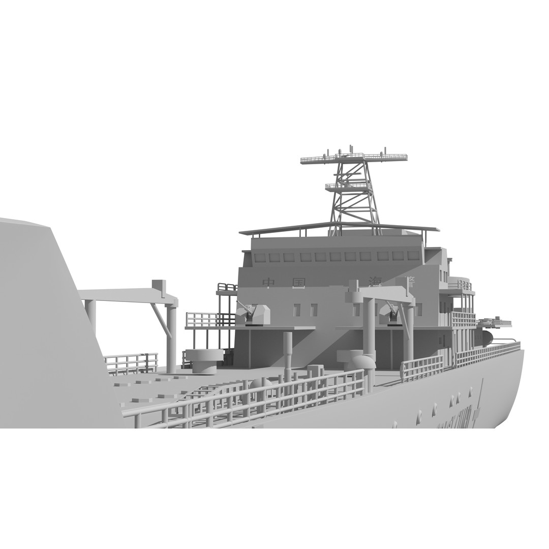 China Coast Guard Jingyi 01 Hospital Ship 3D Model – High Poly Game Asset, FBX, OBJ - View 40