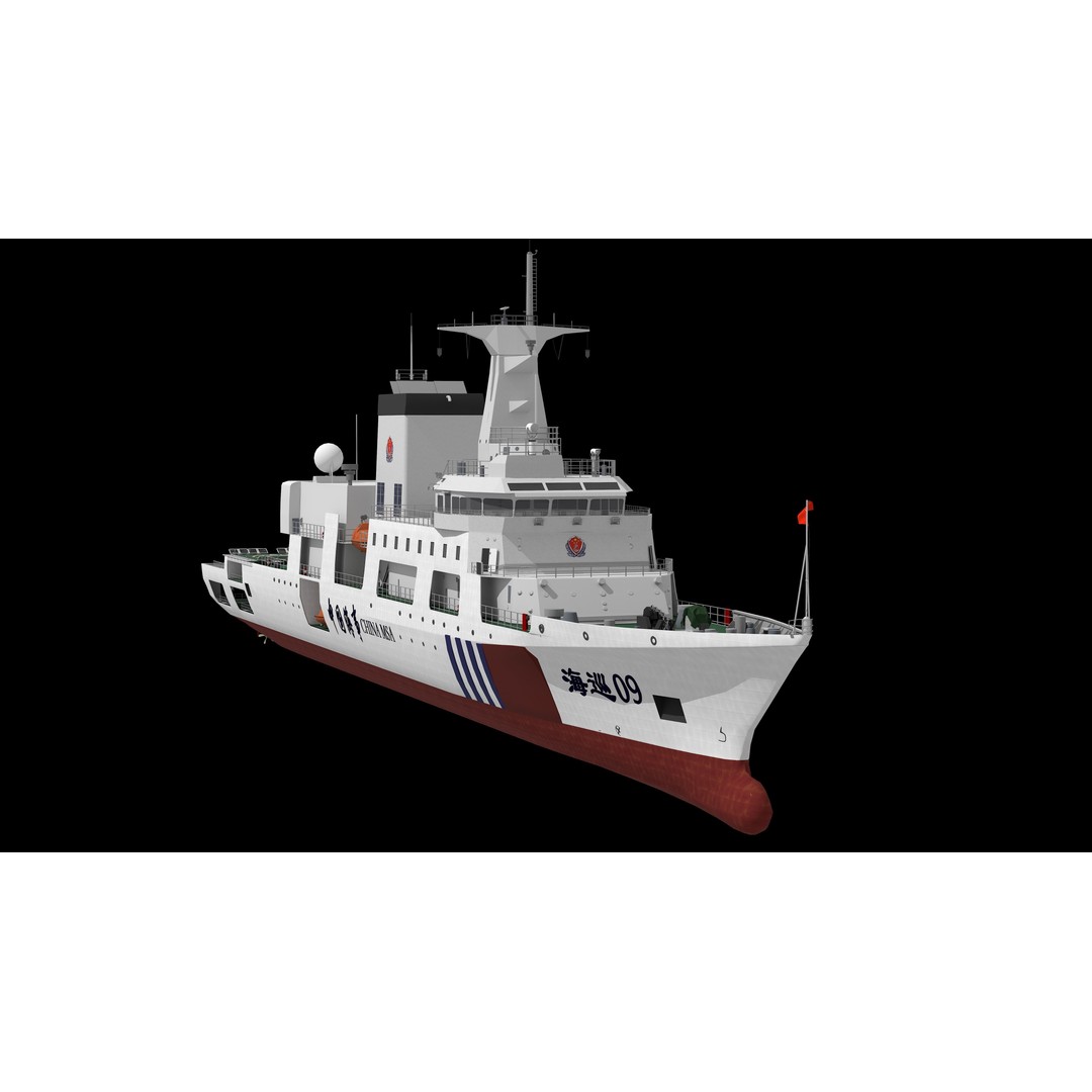Haixun 06 Cruise Rescue Ship 3D Model – PBR Textured, FBX, OBJ - View 12