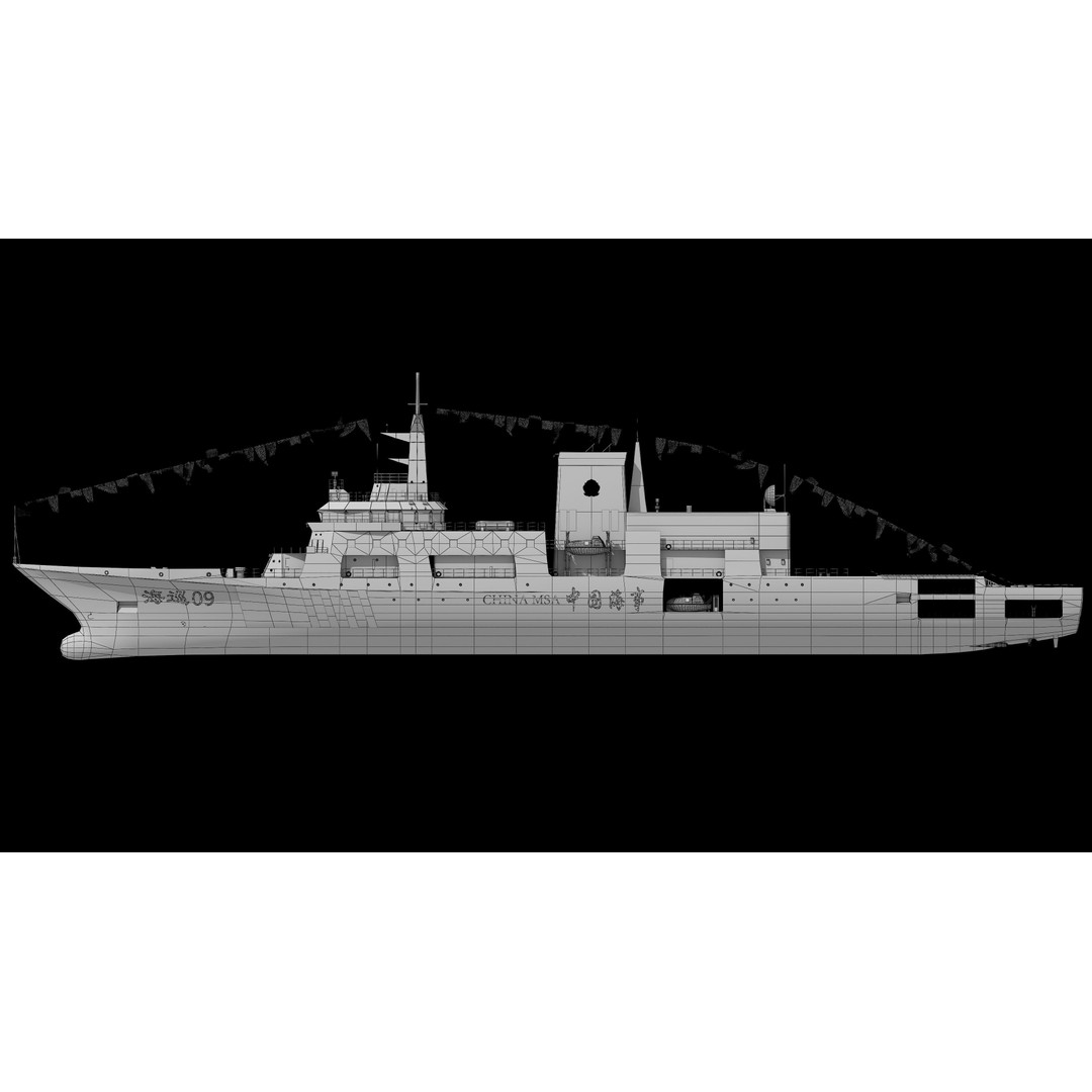 Haixun 06 Cruise Rescue Ship 3D Model – PBR Textured, FBX, OBJ - View 18