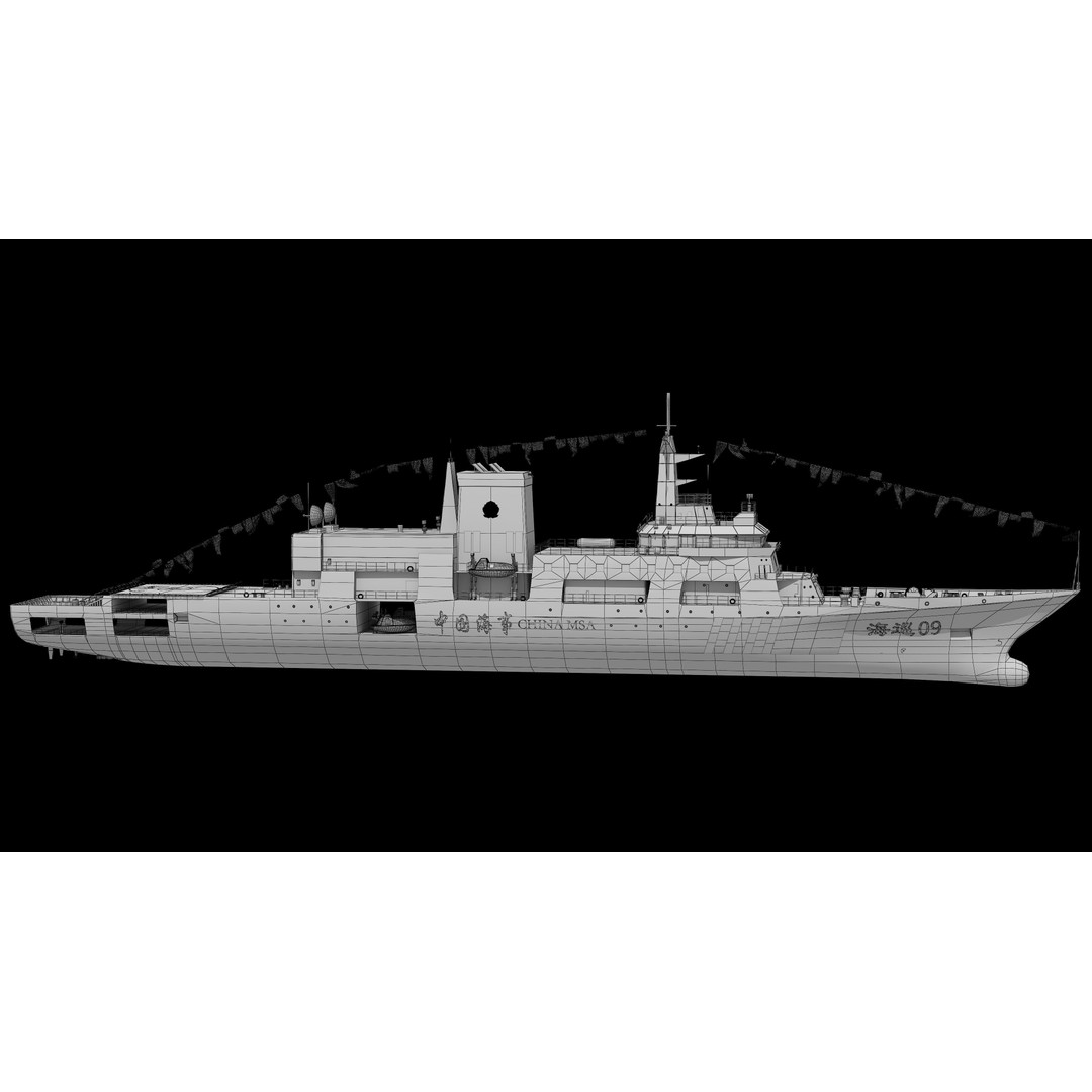 Haixun 06 Cruise Rescue Ship 3D Model – PBR Textured, FBX, OBJ - View 22