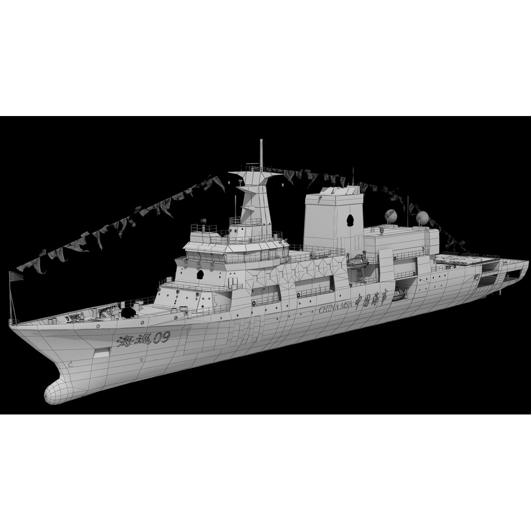 Haixun 06 Cruise Rescue Ship 3D Model – PBR Textured, FBX, OBJ - View 23