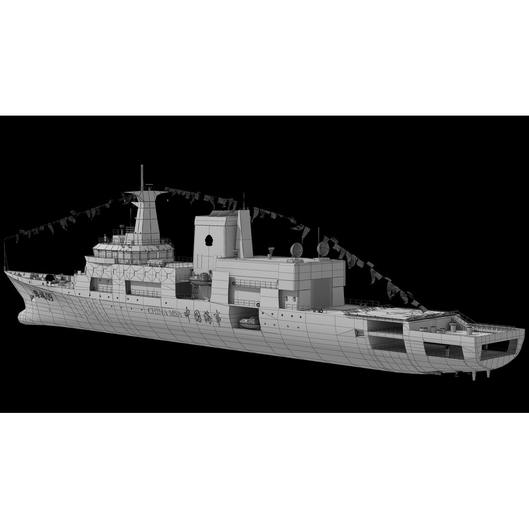 Haixun 06 Cruise Rescue Ship 3D Model – PBR Textured, FBX, OBJ - View 26