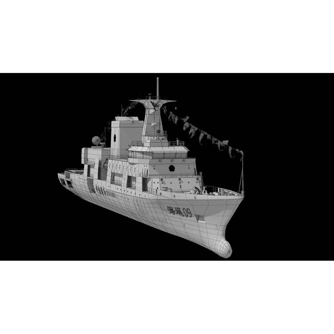 Haixun 06 Cruise Rescue Ship 3D Model – PBR Textured, FBX, OBJ - View 28