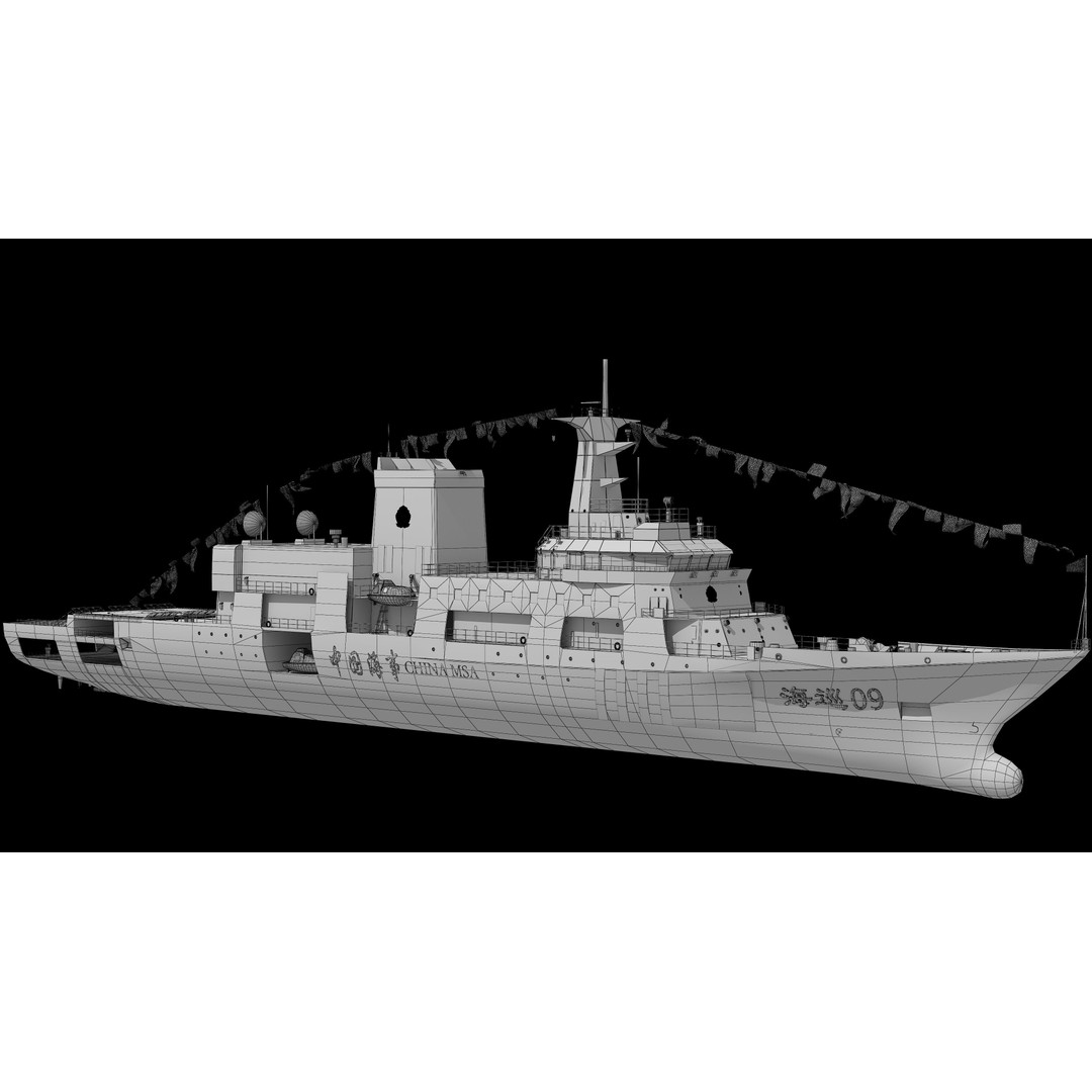 Haixun 06 Cruise Rescue Ship 3D Model – PBR Textured, FBX, OBJ - View 30