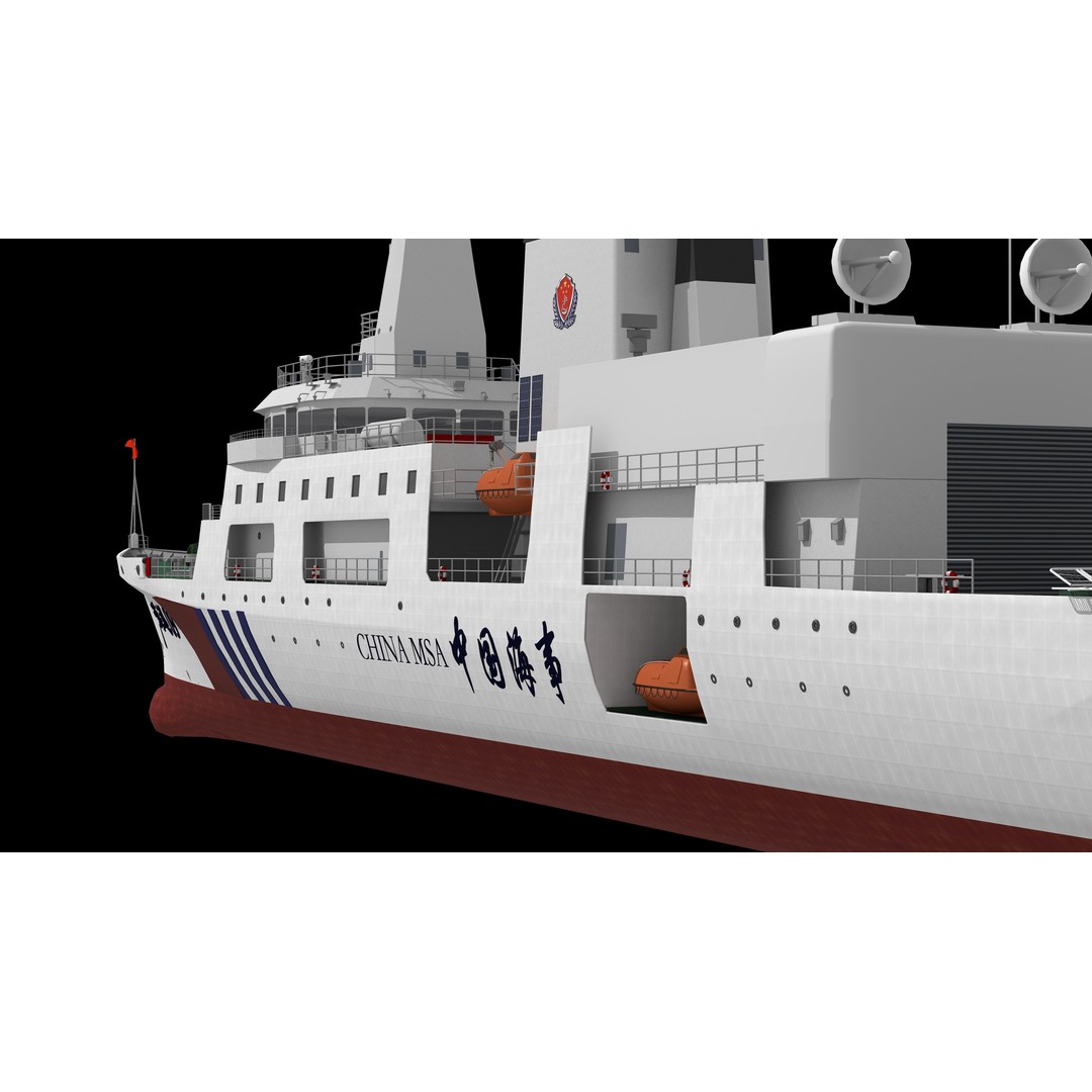 Haixun 06 Cruise Rescue Ship 3D Model – PBR Textured, FBX, OBJ - View 37
