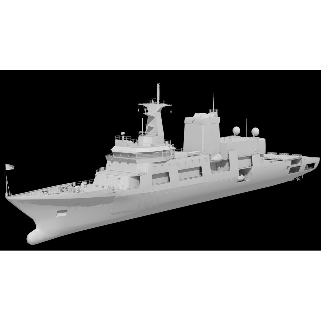 Haixun 06 Cruise Rescue Ship 3D Model – PBR Textured, FBX, OBJ - View 40
