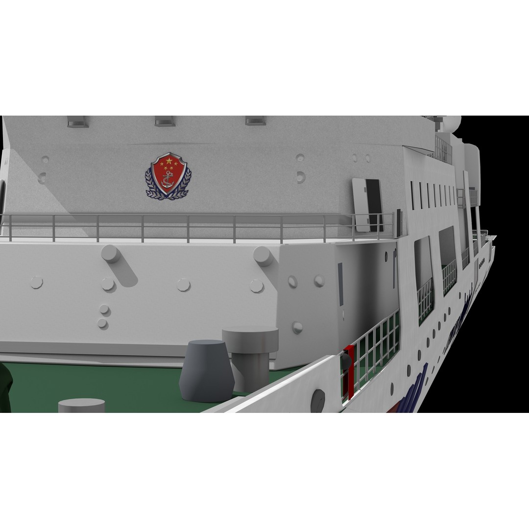 Haixun 06 Cruise Rescue Ship 3D Model – PBR Textured, FBX, OBJ - View 42