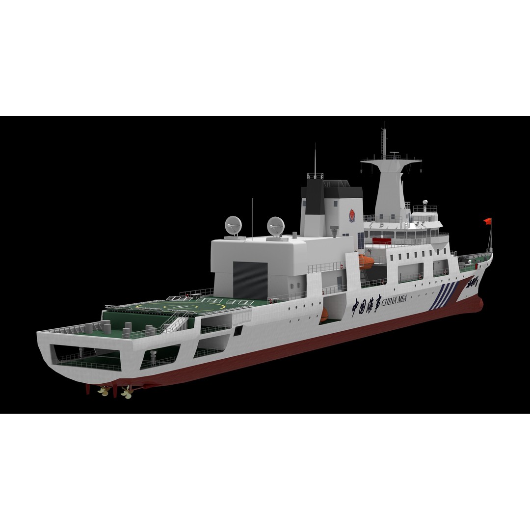 Haixun 06 Cruise Rescue Ship 3D Model – PBR Textured, FBX, OBJ - View 7