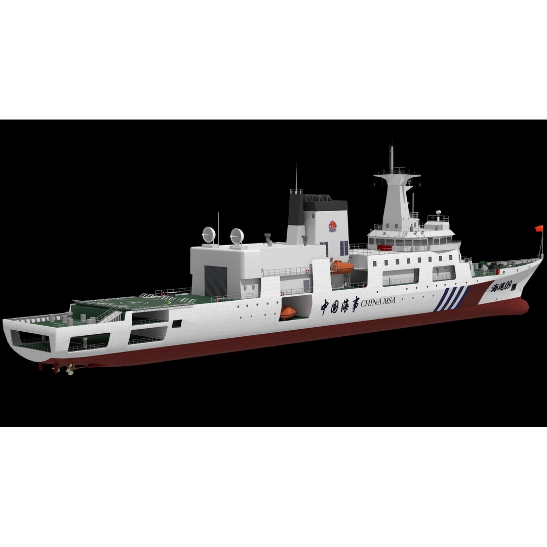 Haixun 06 Cruise Rescue Ship 3D Model – PBR Textured, FBX, OBJ - View 8