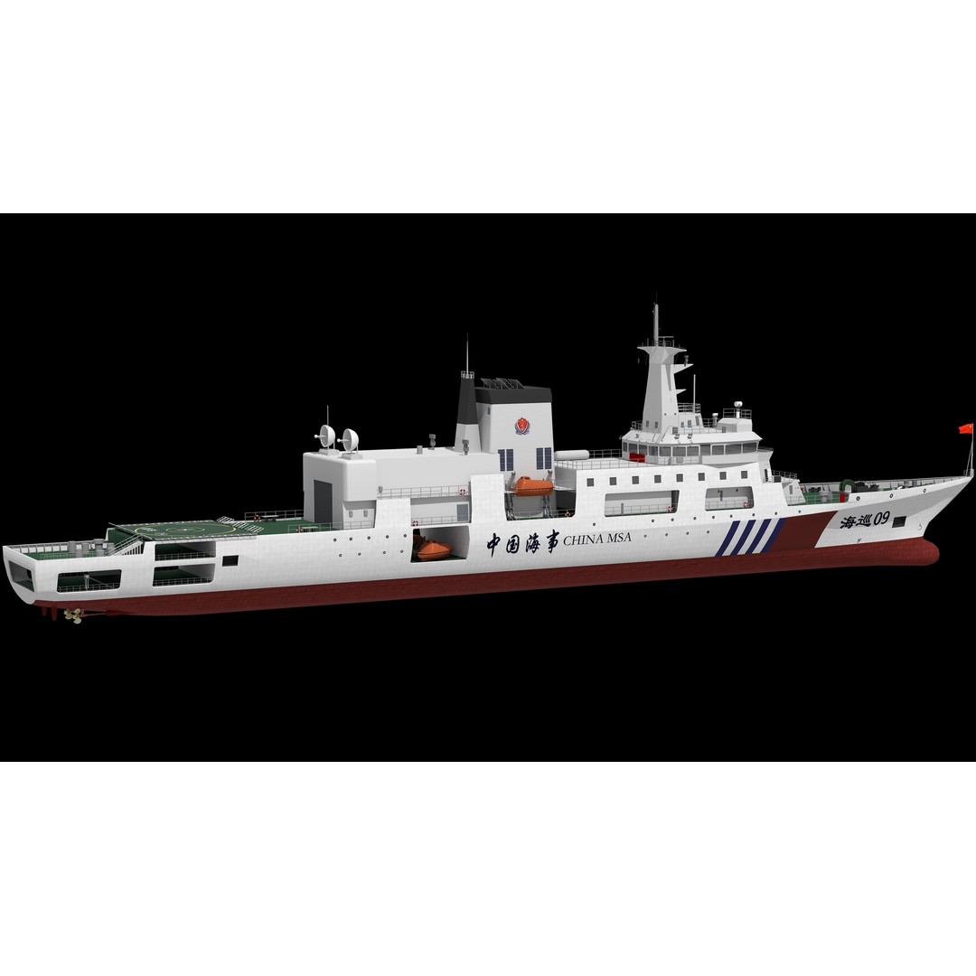 Haixun 06 Cruise Rescue Ship 3D Model – PBR Textured, FBX, OBJ - View 9