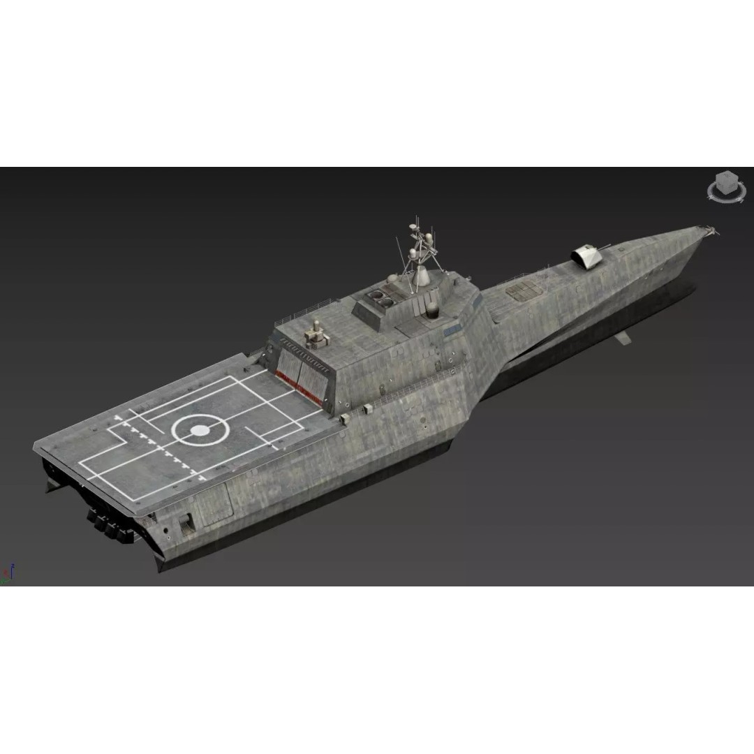 USS Independence LCS Trimaran Warship 3D Model – High Poly Game Asset, FBX - View 10