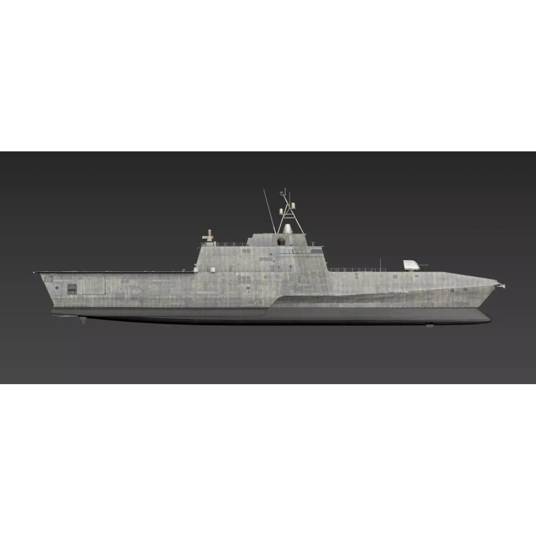 USS Independence LCS Trimaran Warship 3D Model – High Poly Game Asset, FBX - View 12