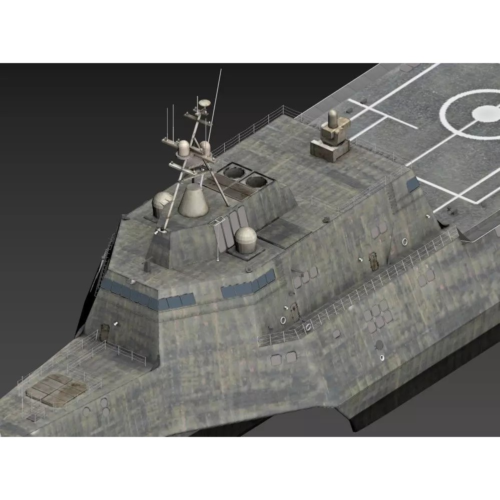 USS Independence LCS Trimaran Warship 3D Model – High Poly Game Asset, FBX - View 15