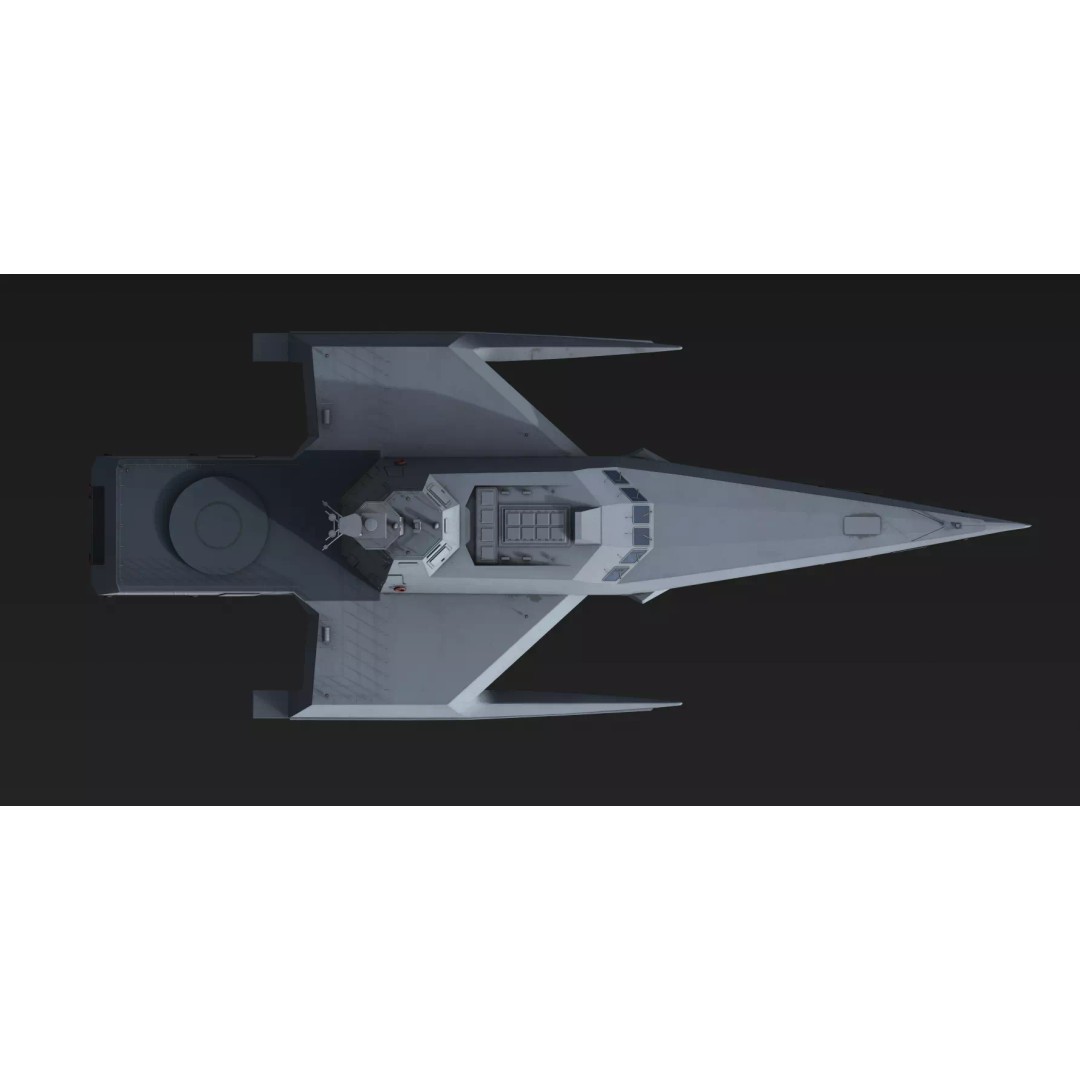 JARI-USV-A 3D Model – Low-Poly Military Watercraft, FBX - View 12