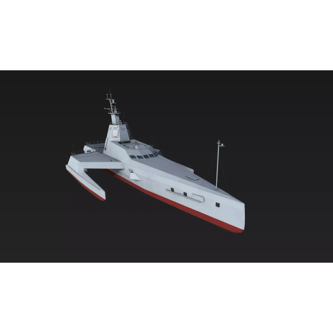 JARI-USV-A 3D Model – Low-Poly Military Watercraft, FBX - View 5
