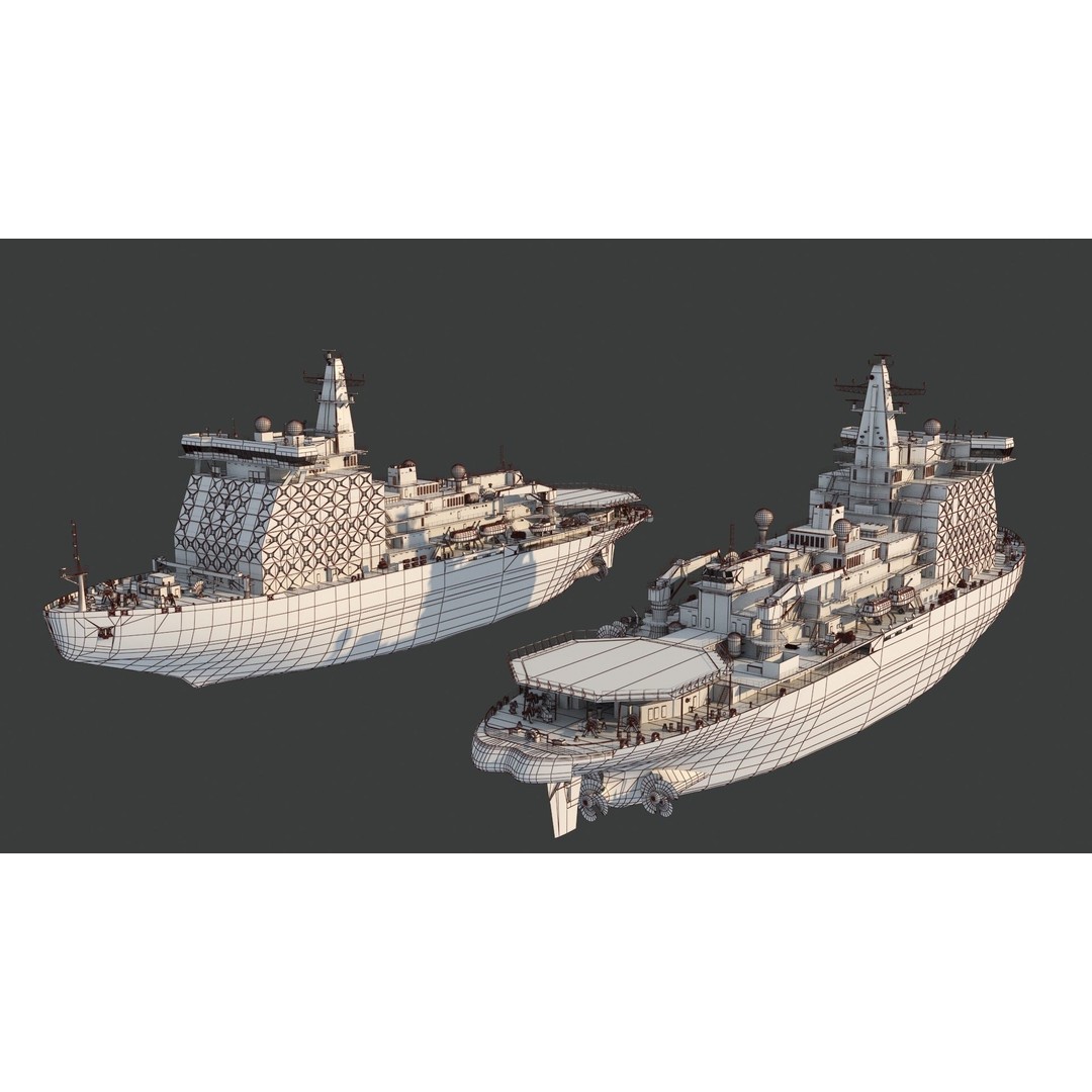Project 22220 Icebreaker 3D Model – PBR Textured Industrial Ship, FBX - View 18