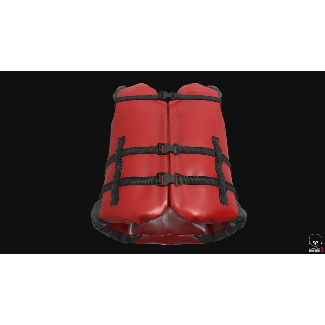 Life Jacket 3D Model – Low Poly PBR Game Asset, FBX, OBJ - View 19