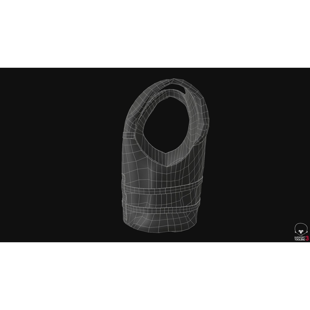 Life Jacket 3D Model – Low Poly PBR Game Asset, FBX, OBJ - View 21