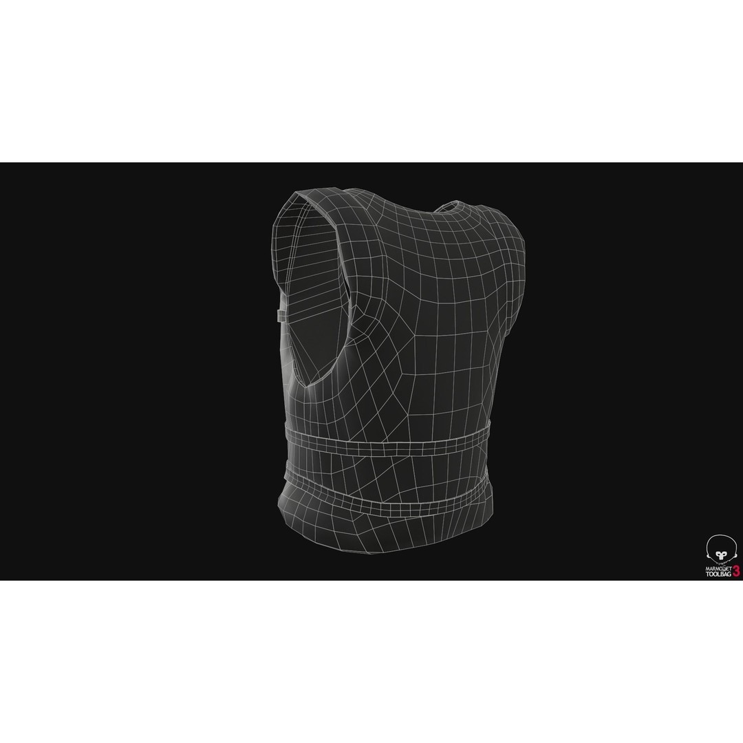 Life Jacket 3D Model – Low Poly PBR Game Asset, FBX, OBJ - View 22
