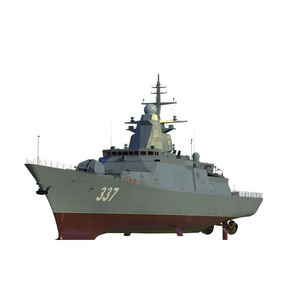 Gremyashchiy Class Corvette 3D Model – Military Vessel, PBR, FBX - View 11