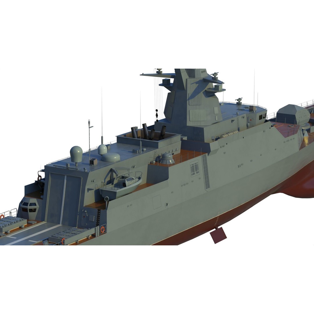 Gremyashchiy Class Corvette 3D Model – Military Vessel, PBR, FBX - View 16