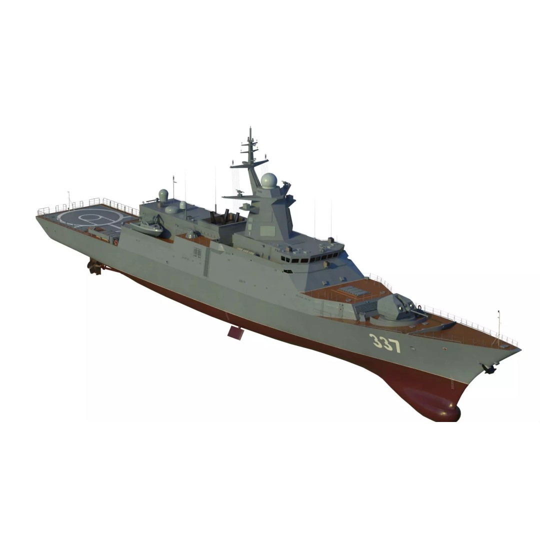 Gremyashchiy Class Corvette 3D Model – Military Vessel, PBR, FBX - View 2