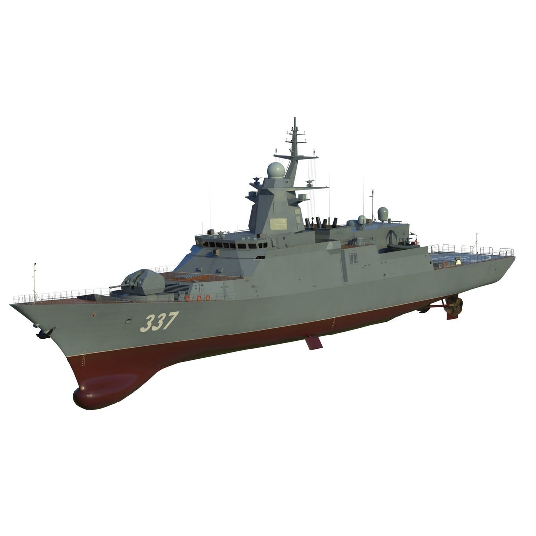 Gremyashchiy Class Corvette 3D Model – Military Vessel, PBR, FBX - View 3