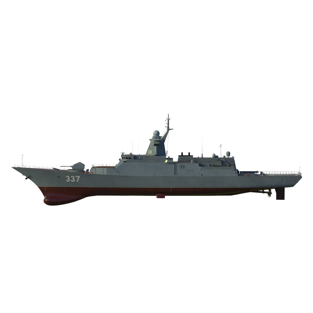 Gremyashchiy Class Corvette 3D Model – Military Vessel, PBR, FBX - View 6