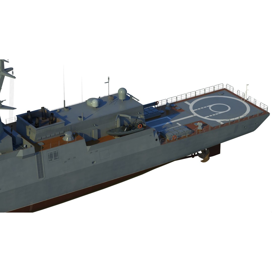 Gremyashchiy Class Corvette 3D Model – Military Vessel, PBR, FBX - View 7