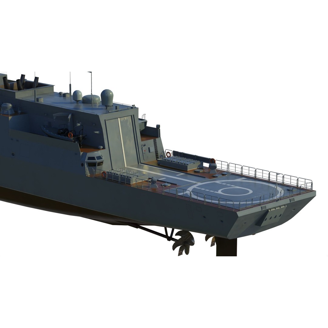 Gremyashchiy Class Corvette 3D Model – Military Vessel, PBR, FBX - View 8