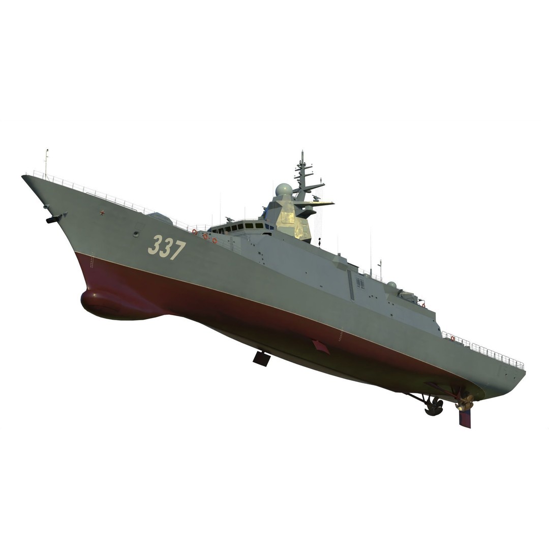 Gremyashchiy Class Corvette 3D Model – Military Vessel, PBR, FBX - View 9