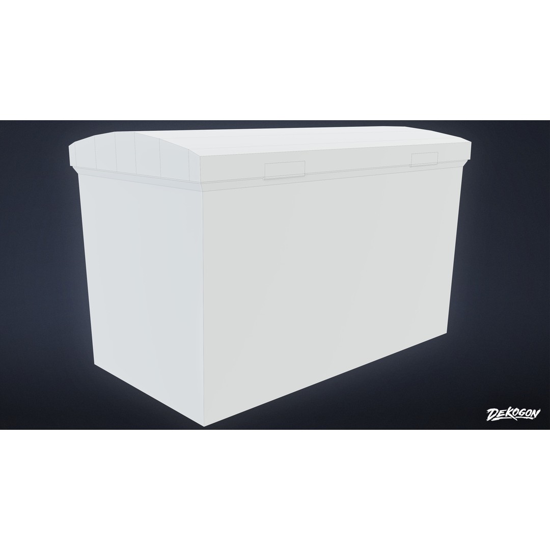Storage Box 3D Model – Low Poly Game Asset, FBX, PBR Textures