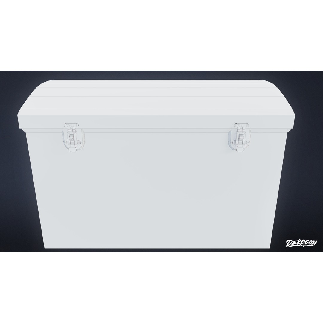 Storage Box 3D Model – Low Poly Game Asset, FBX, PBR Textures - View 9