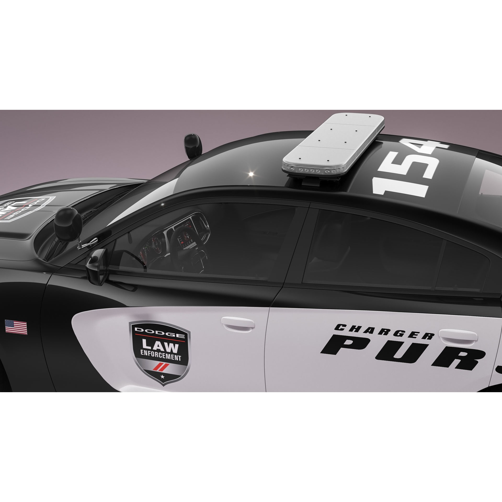 Dodge Charger Police - Game-Ready 3D Model - View 19