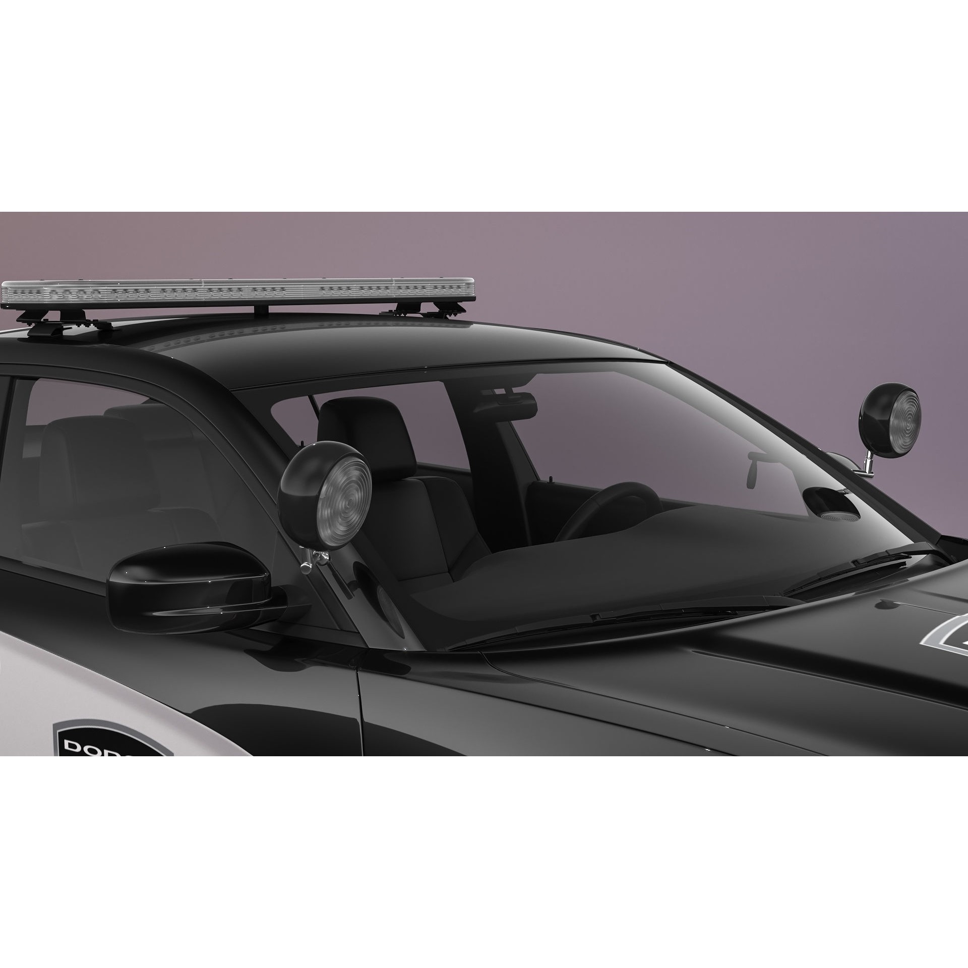 Dodge Charger Police - Game-Ready 3D Model - View 22