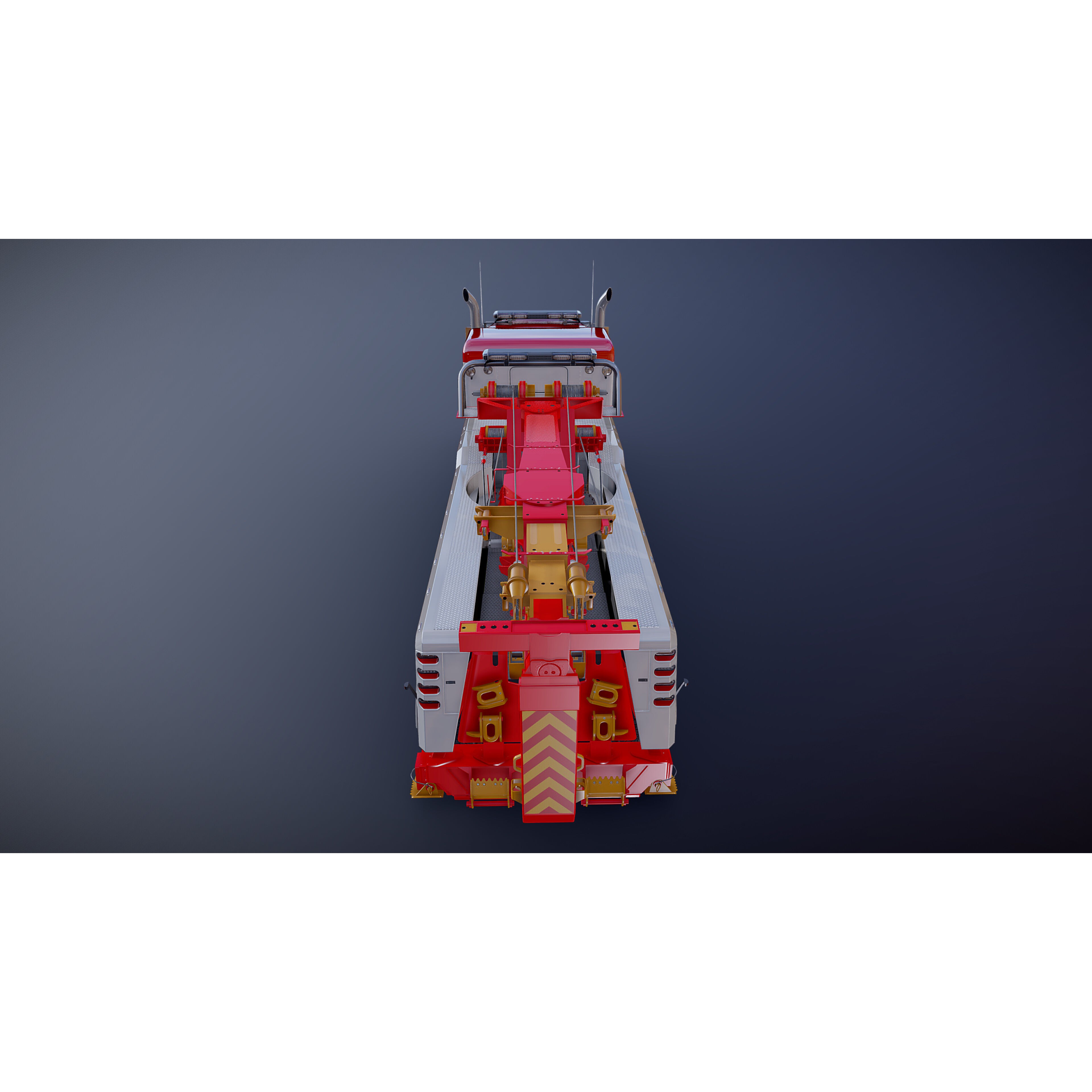 Tweensteer Kenworth W900 Wrecker - Low-Poly Game-Ready 3D Model - View 25