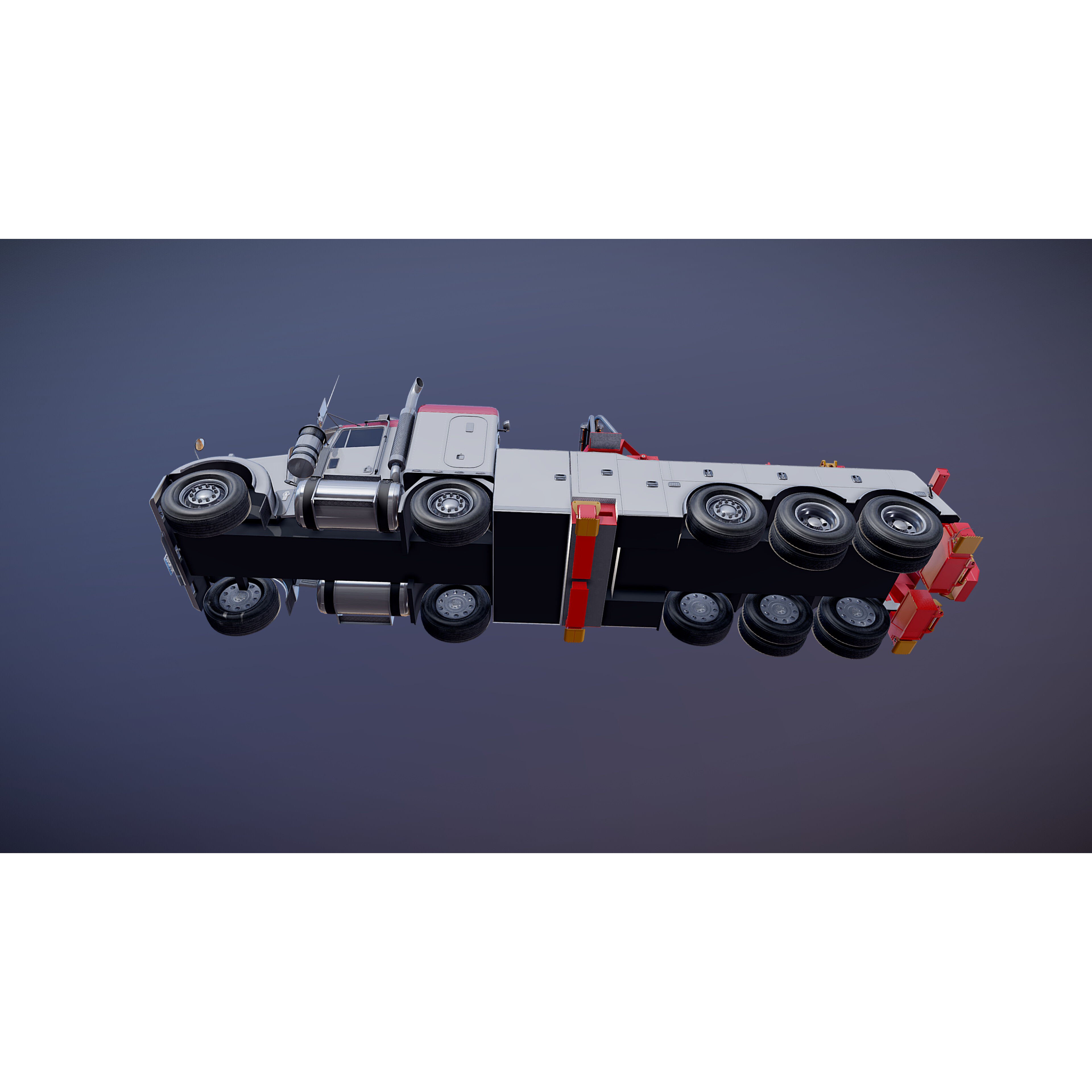 Tweensteer Kenworth W900 Wrecker - Low-Poly Game-Ready 3D Model - View 26