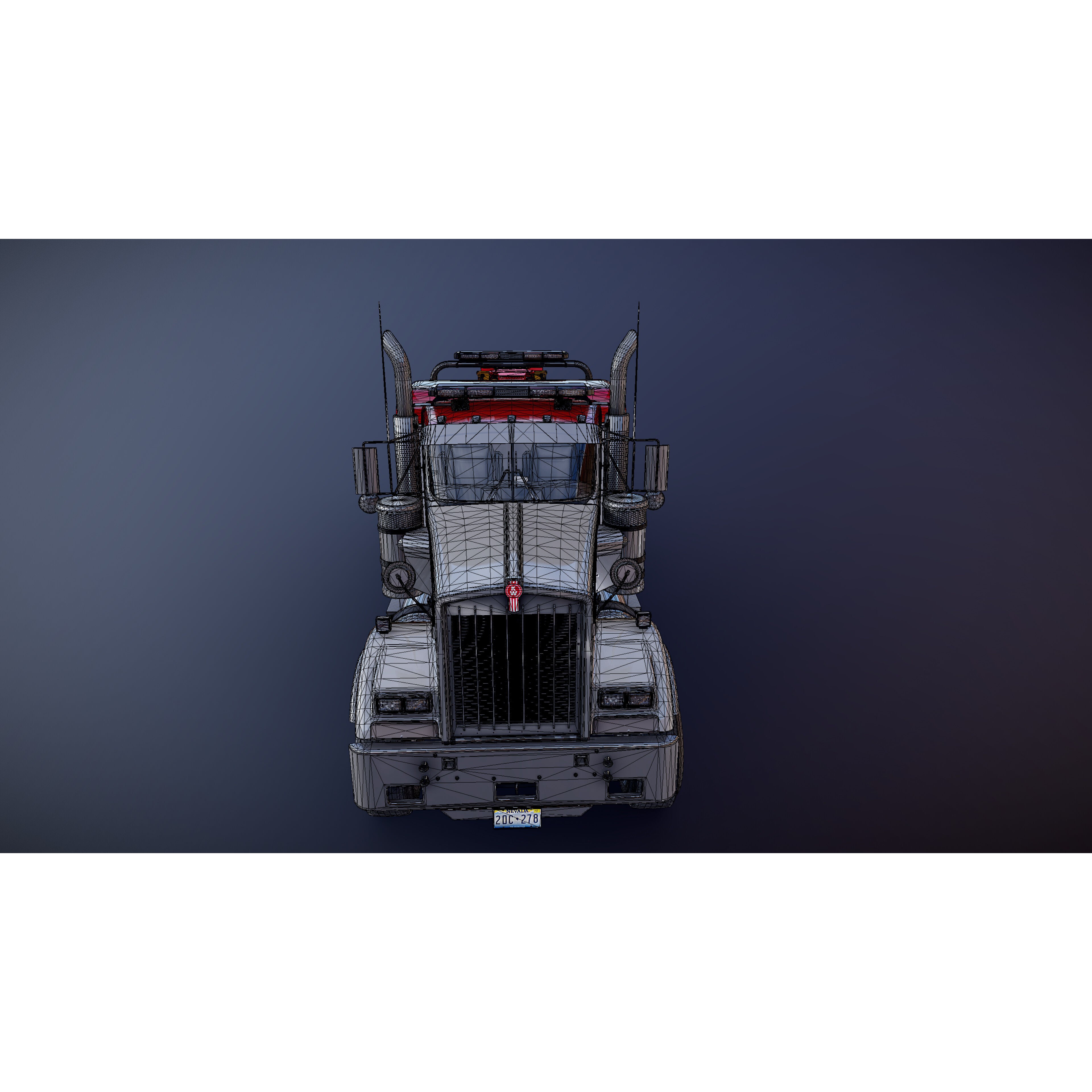 Tweensteer Kenworth W900 Wrecker - Low-Poly Game-Ready 3D Model - View 29