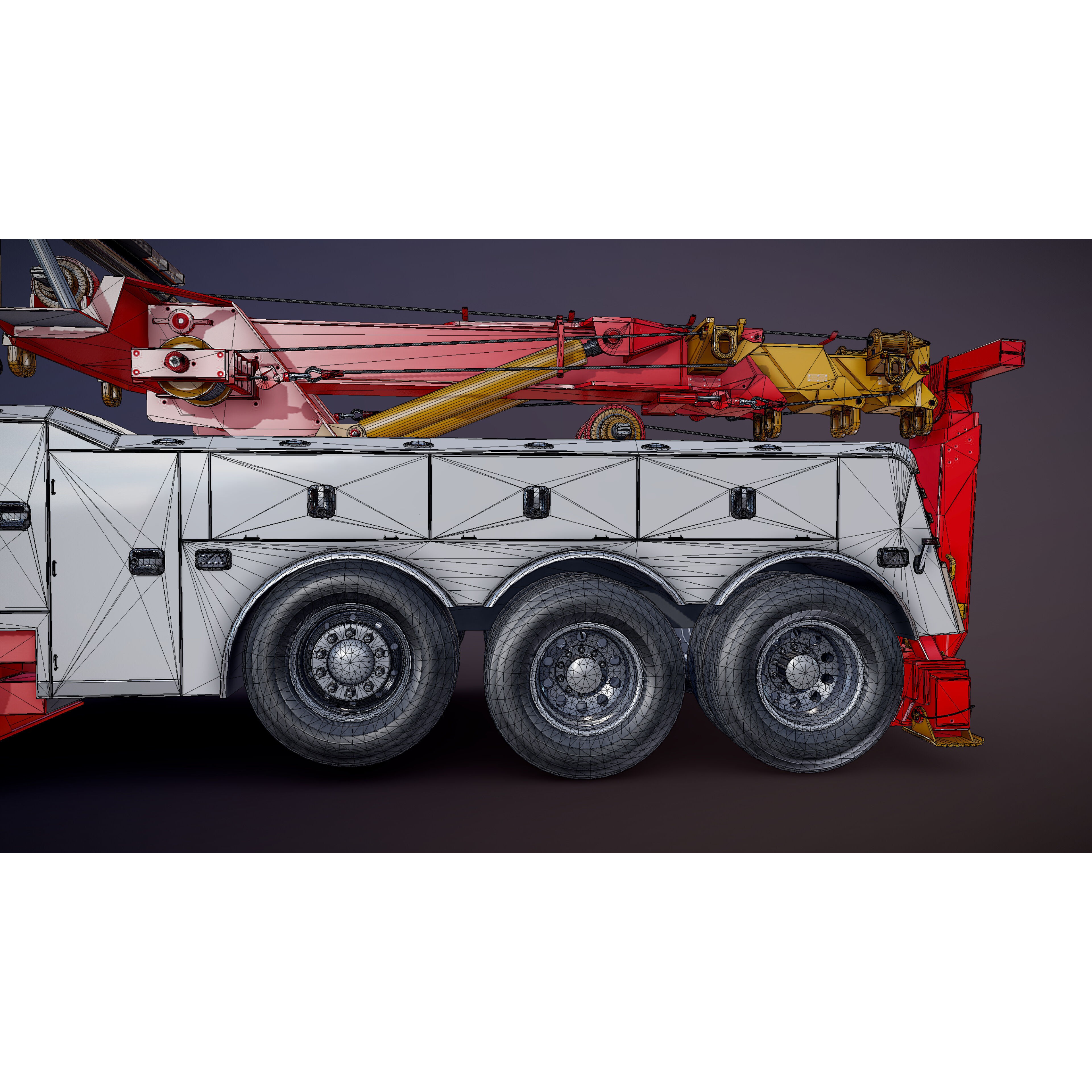 Tweensteer Kenworth W900 Wrecker - Low-Poly Game-Ready 3D Model - View 30