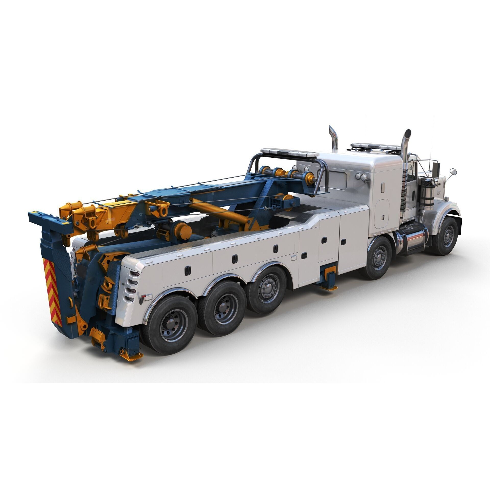 Tweensteer Kenworth W900 Wrecker - Low-Poly Game-Ready 3D Model - View 4
