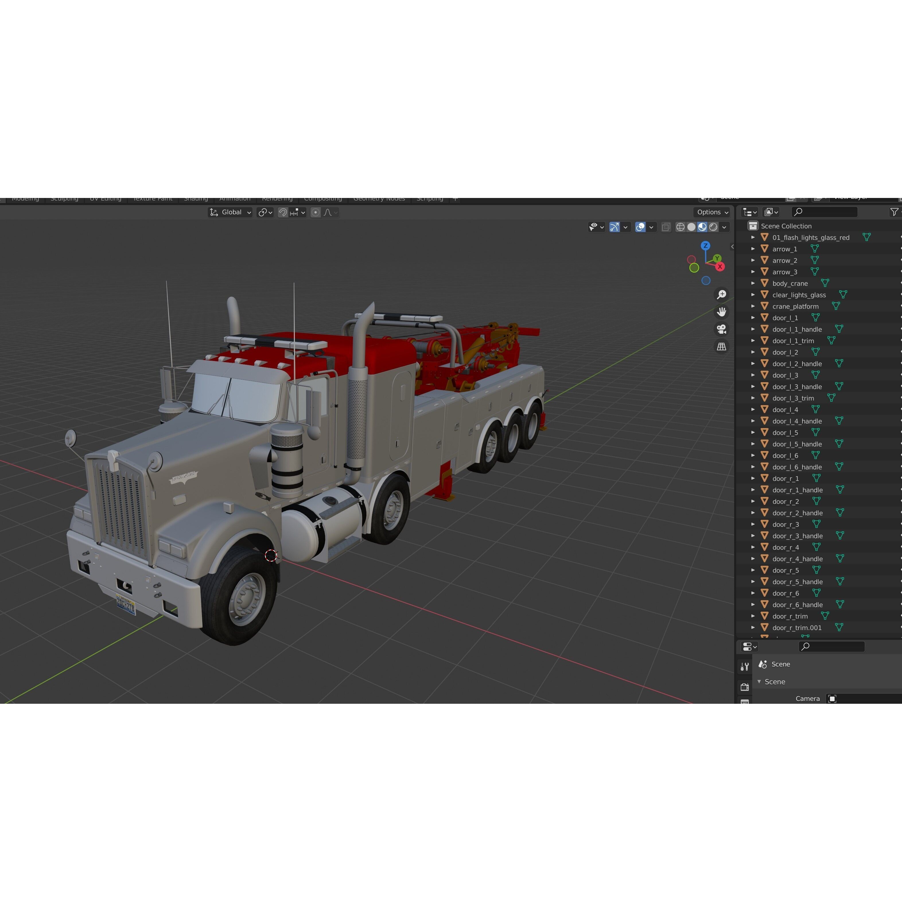 Tweensteer Kenworth W900 Wrecker - Low-Poly Game-Ready 3D Model - View 43
