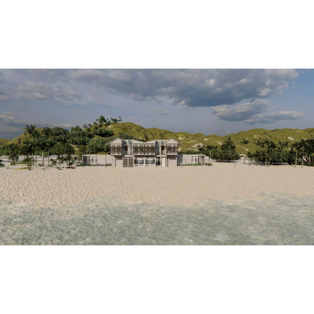 Villa 3D Model – Modern Temporary Accommodation, PBR, FBX - View 11