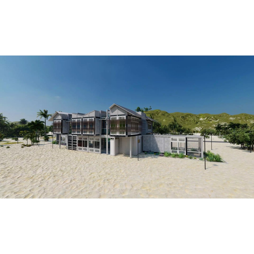 Villa 3D Model – Modern Temporary Accommodation, PBR, FBX - View 12