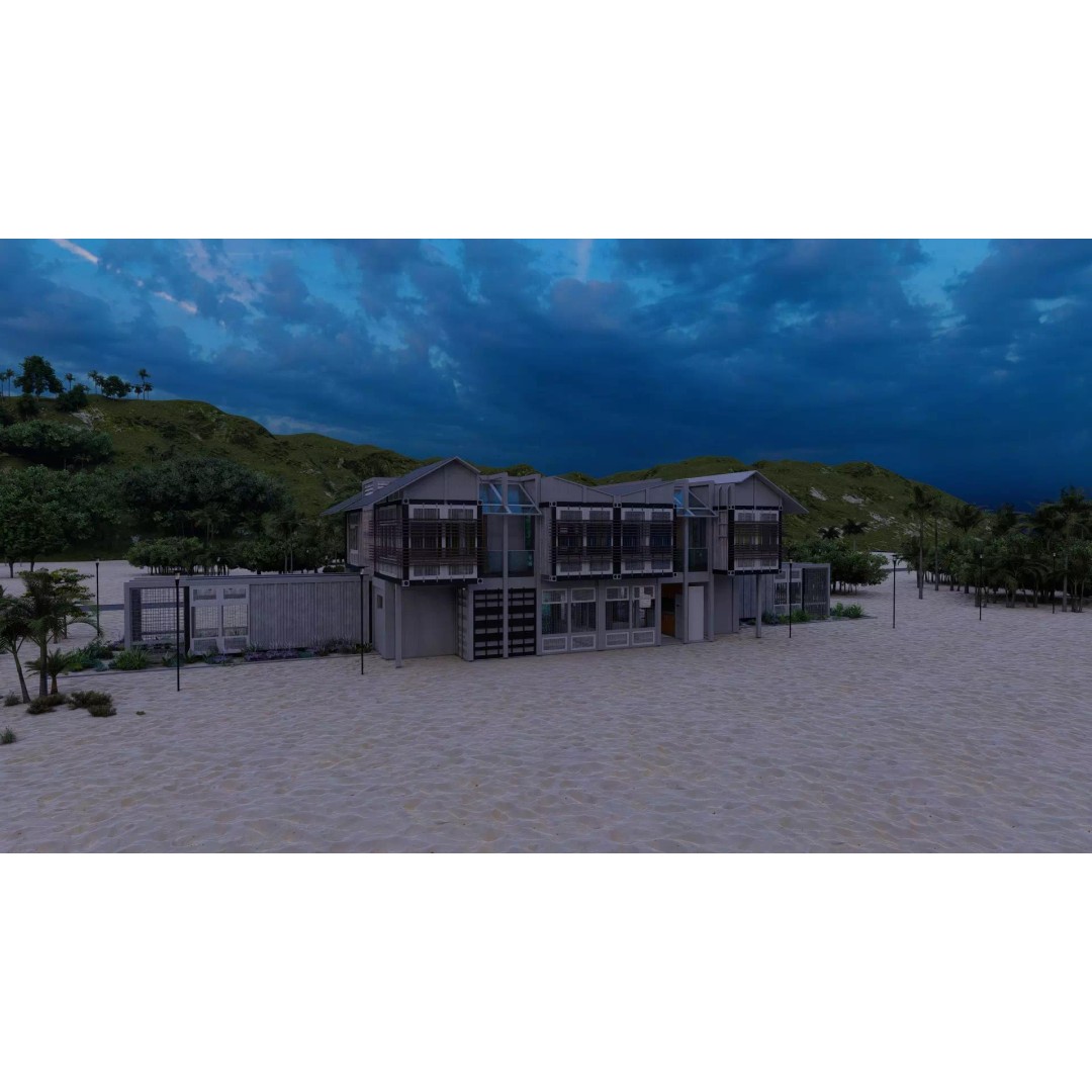 Villa 3D Model – Modern Temporary Accommodation, PBR, FBX - View 15