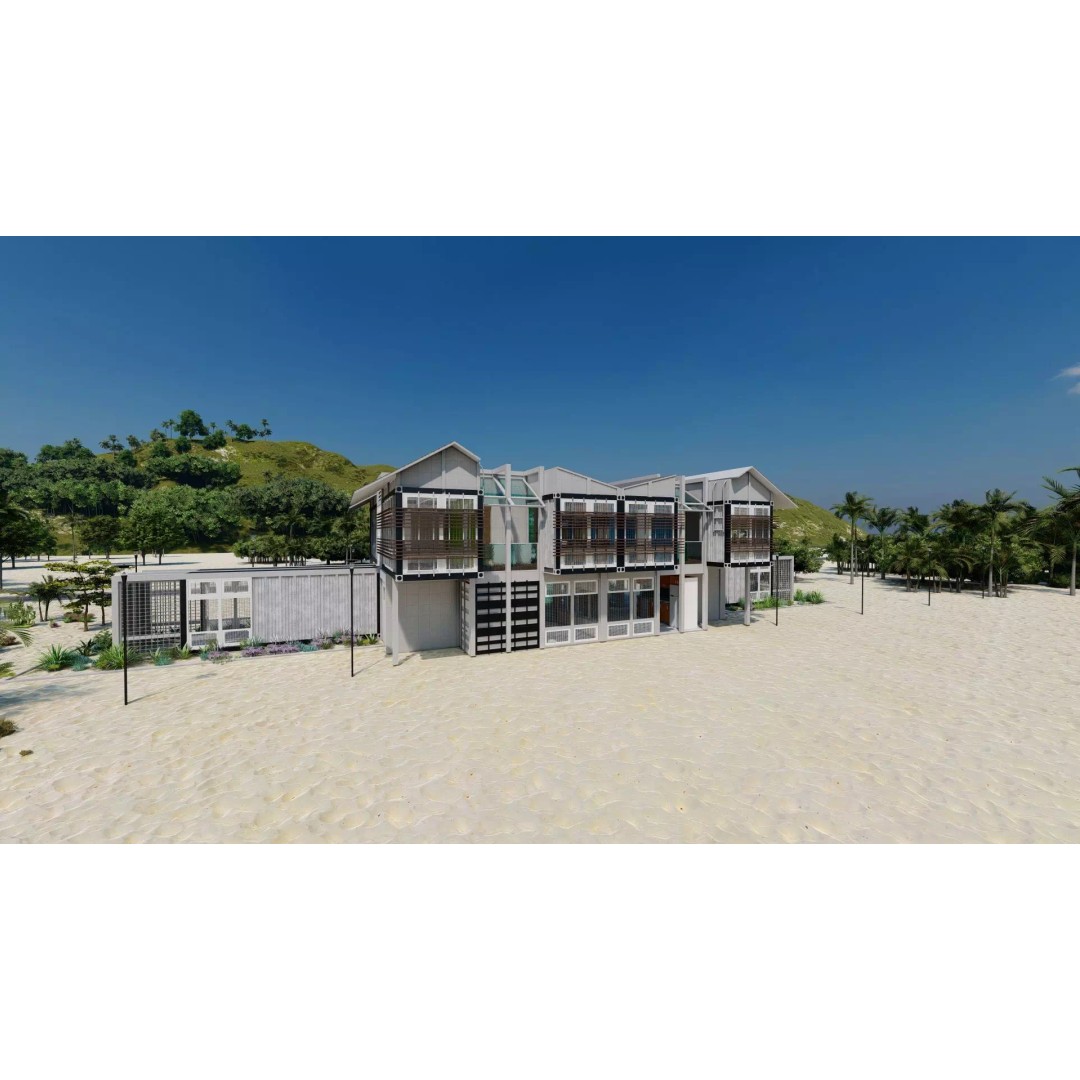 Villa 3D Model – Modern Temporary Accommodation, PBR, FBX - View 2
