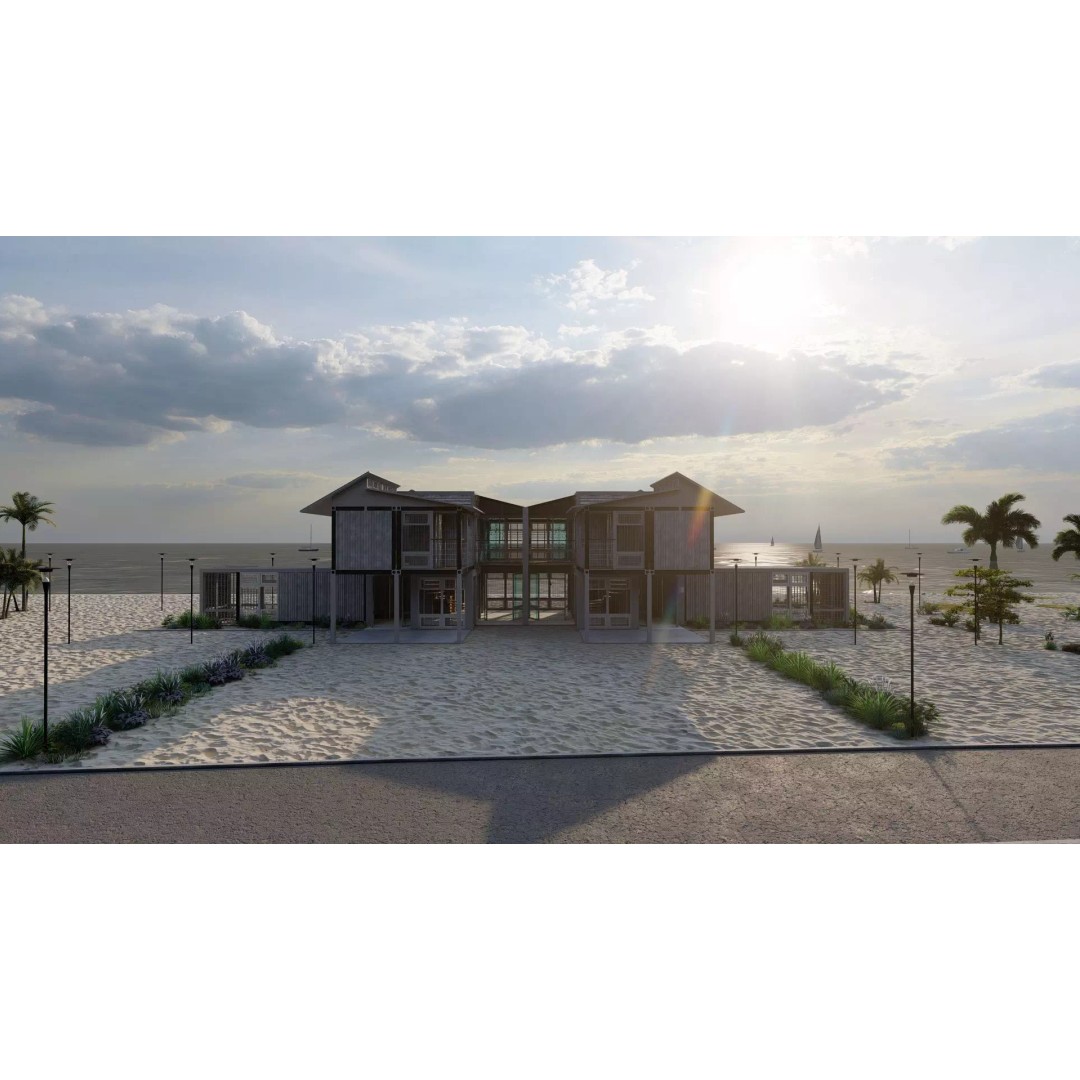 Villa 3D Model – Modern Temporary Accommodation, PBR, FBX - View 4